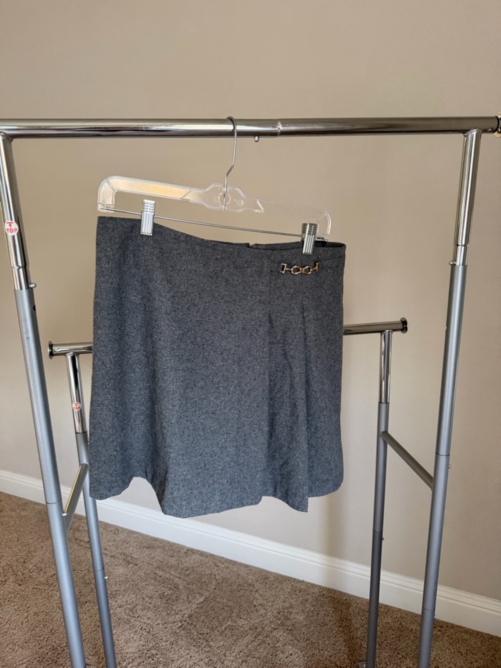 Gray pleated skort